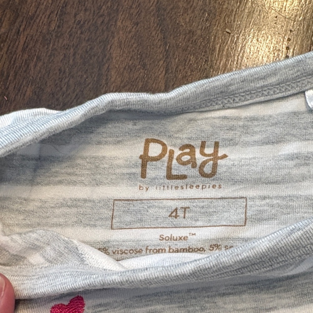 Little Sleepies gray Striped Kids Long-Sleeve Top with Cat & Dog Graphic - Picture 2 of 3